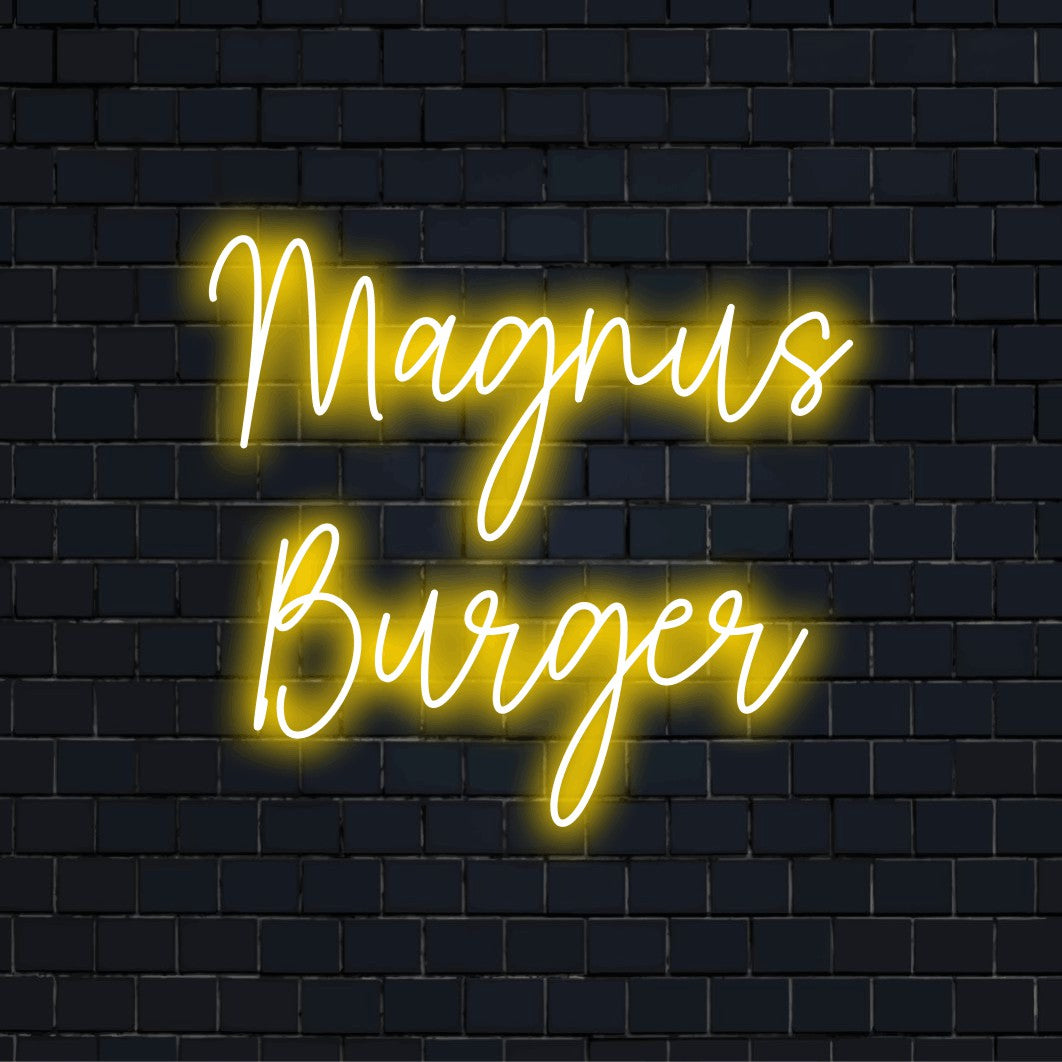 Magnus Burger Personalized LED Neon Sign | Light Sign – The Art Neon