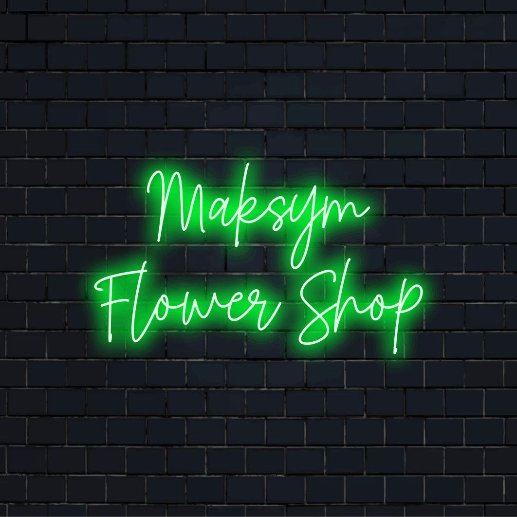 Maksym Flower Shop – enseigne néon LED – The Art Neon