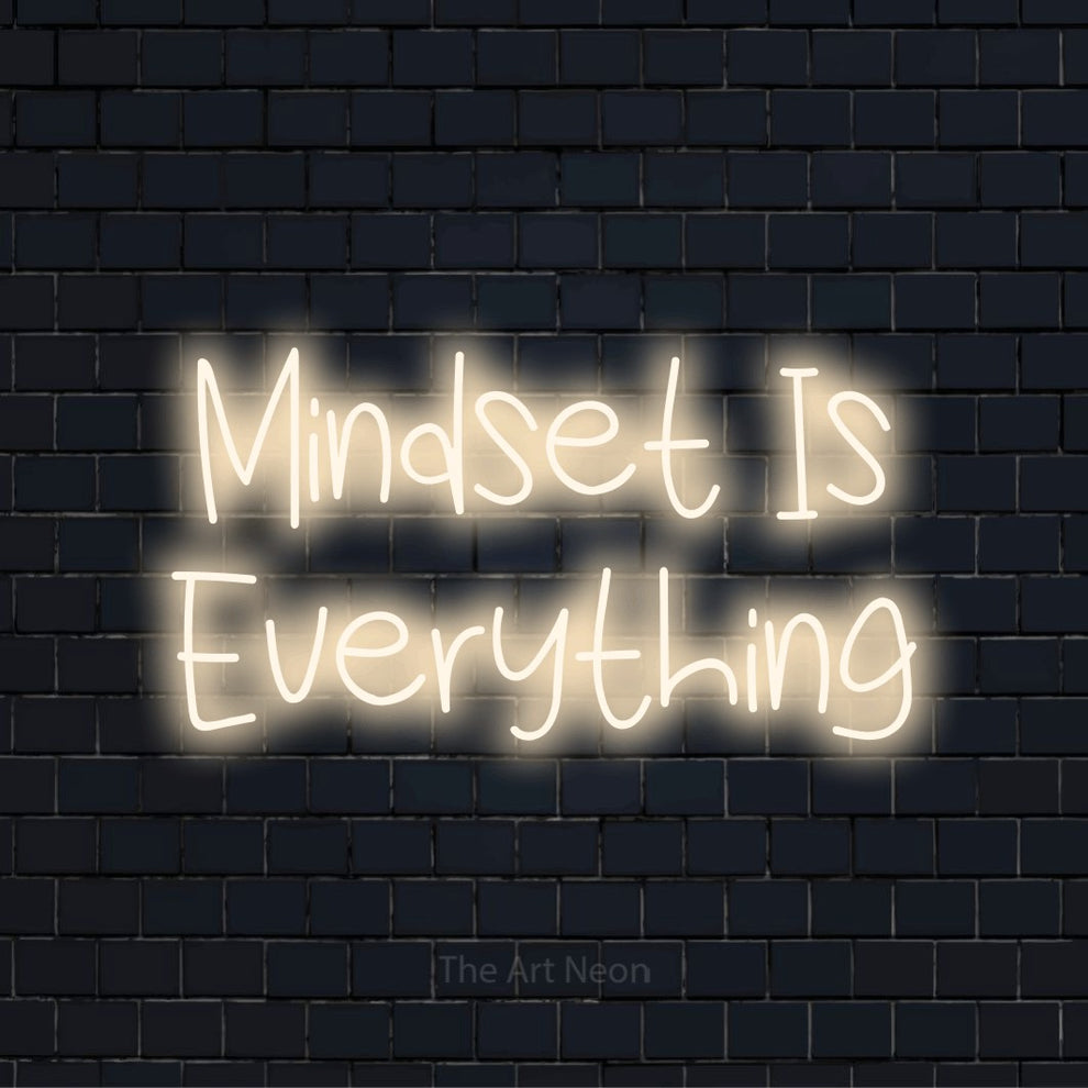 Mindset Is Everything LED Neon Sign | Modern Wall Art – The Art Neon