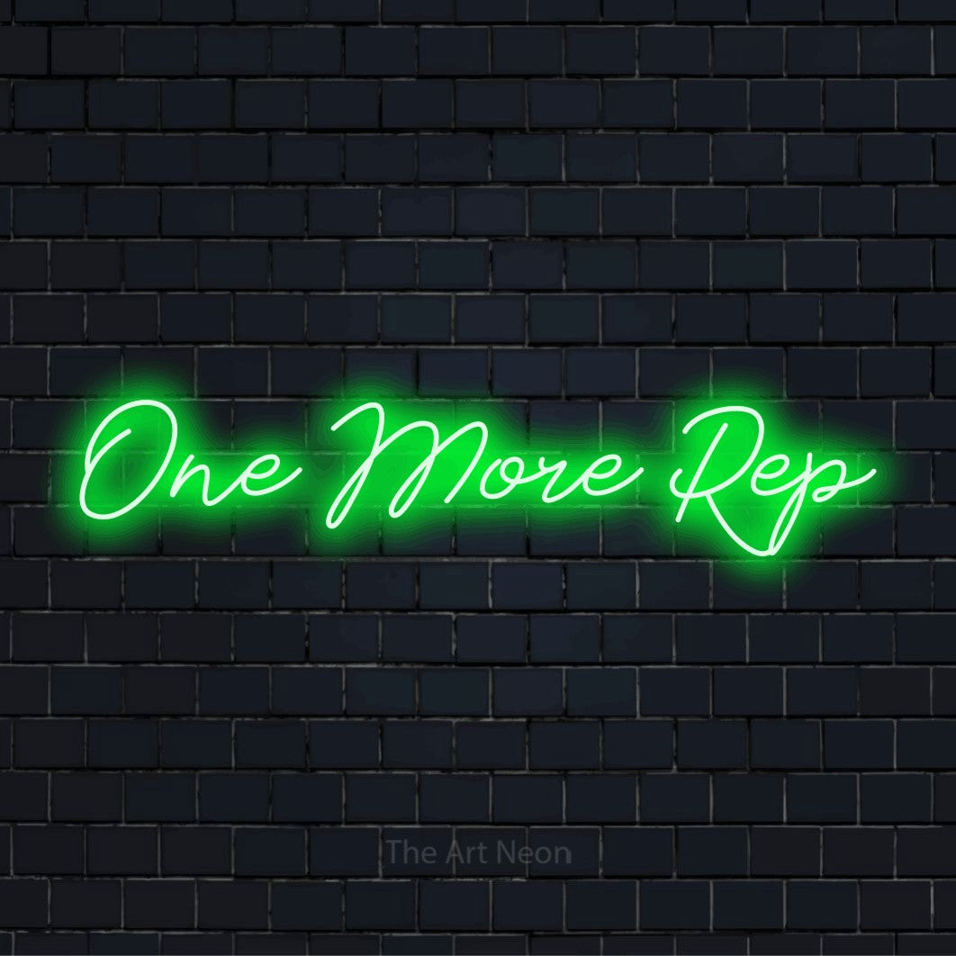 One More Rep LED Neon Sign | Studio Decor – The Art Neon