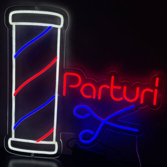 Parturi Barber Shop Neon Sign - The Art Neon