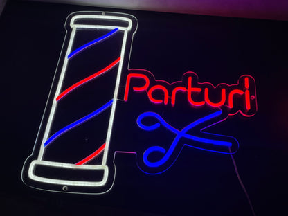 Parturi Barber Shop neonskilt