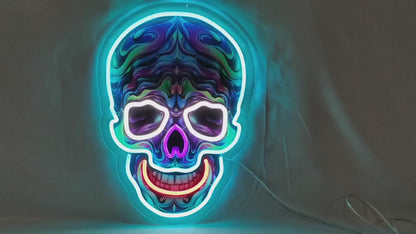 Skull-2 LED-neonreclame met UV-print