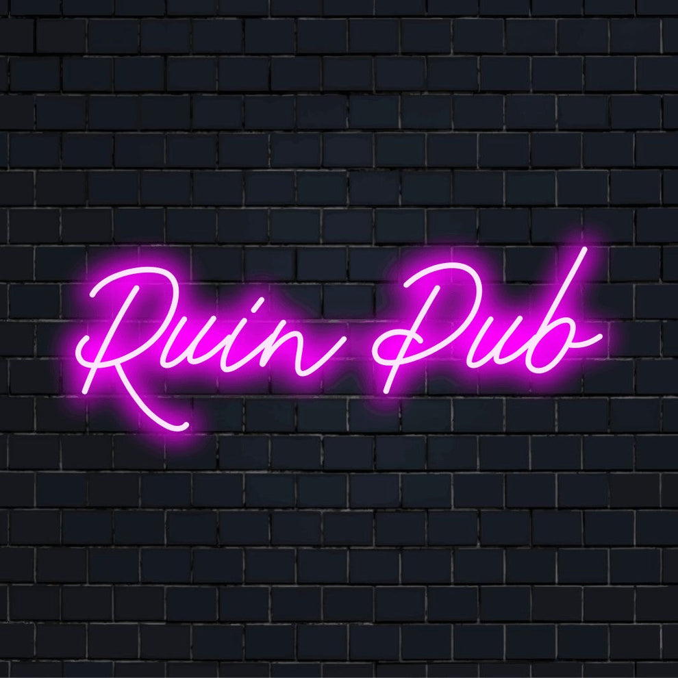 Enseigne lumineuse LED Ruin Pub | Enseigne lumineuse personnalisée ...
