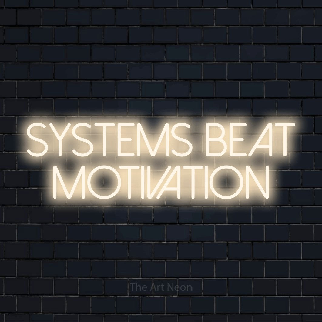 Systems Beat Motivation LED Neon Sign | Wall Art – The Art Neon